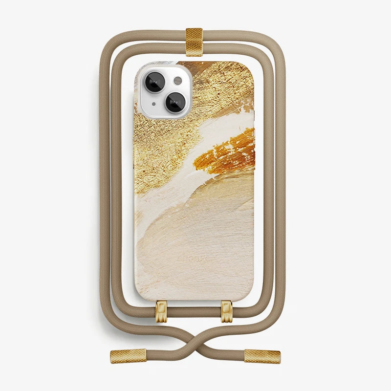iPhone 14 chaîne de téléphone portable Desert Gold