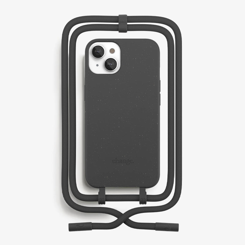Iphone 13 Chaîne pour téléphone portable détachable Pastel Noir