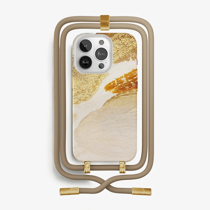 iPhone 14 Pro Chaîne de téléphone portable Or désert