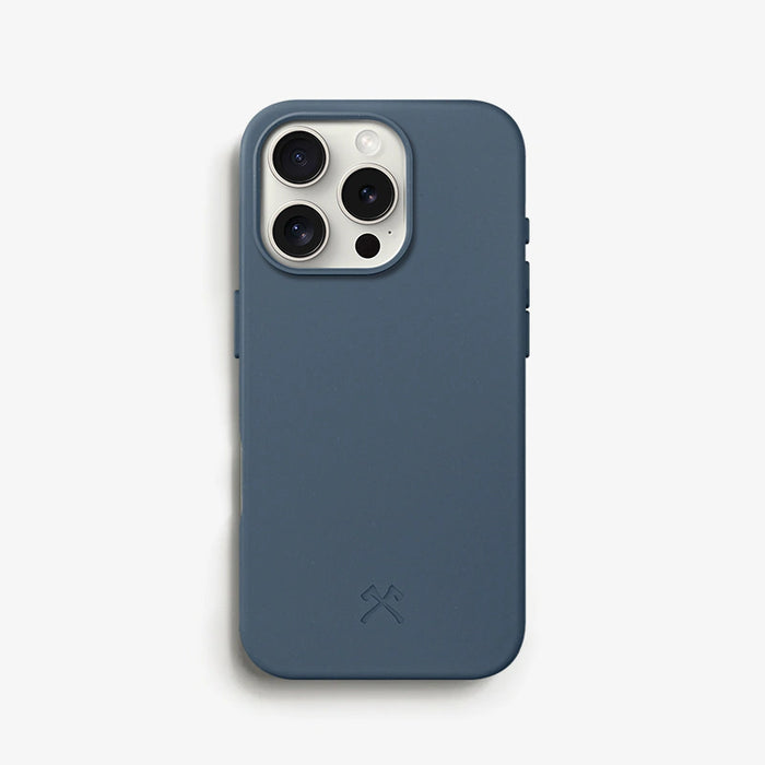 Woodcessories - nachhaltige Handyhülle - iPhone 16 Pro - Navy Blau
