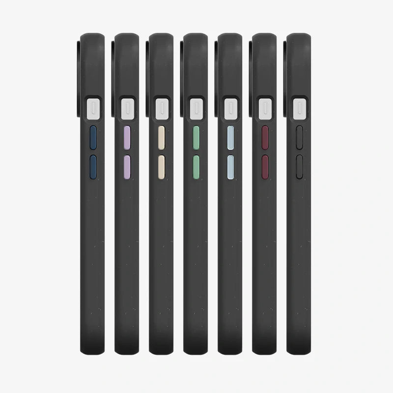 Clear Case Black Matt iPhone 13 + boutons de couleur