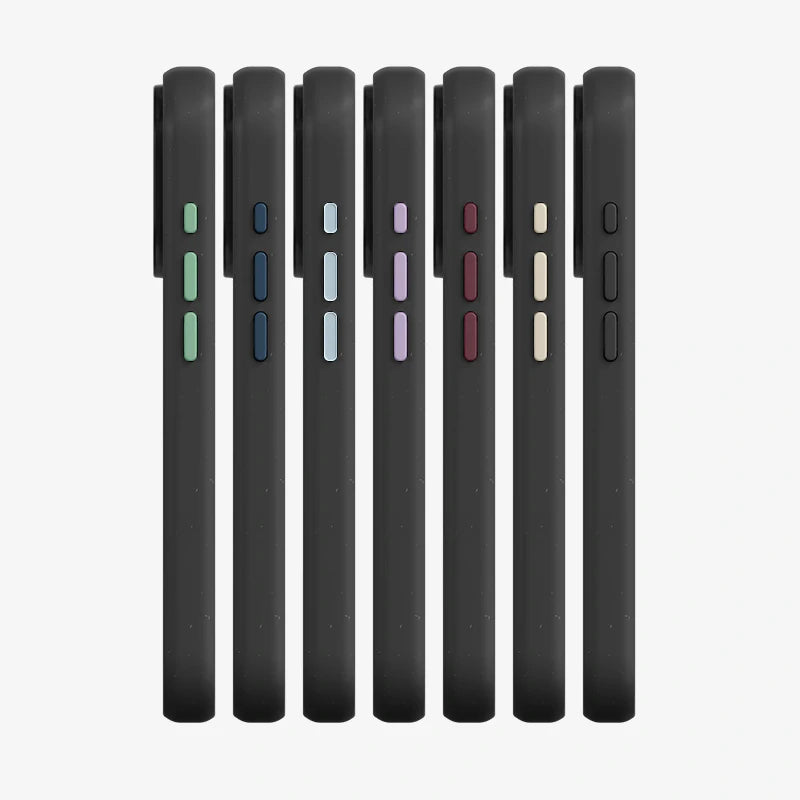 Clear Case Noir mat iPhone 14 Pro + boutons de couleur