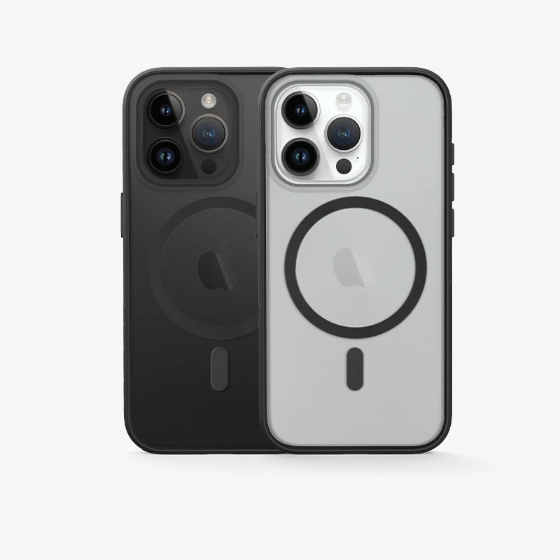 Clear Case Black Matt iPhone 13 + boutons de couleur