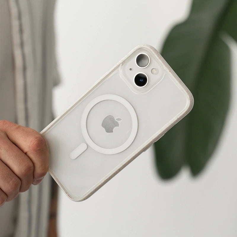 Clear Case iPhone 14 blanc cassé + boutons de couleur