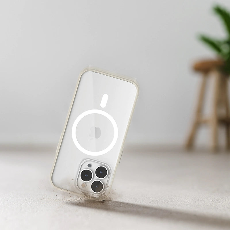 Clear Case Off White iPhone 14 Pro + boutons de couleur