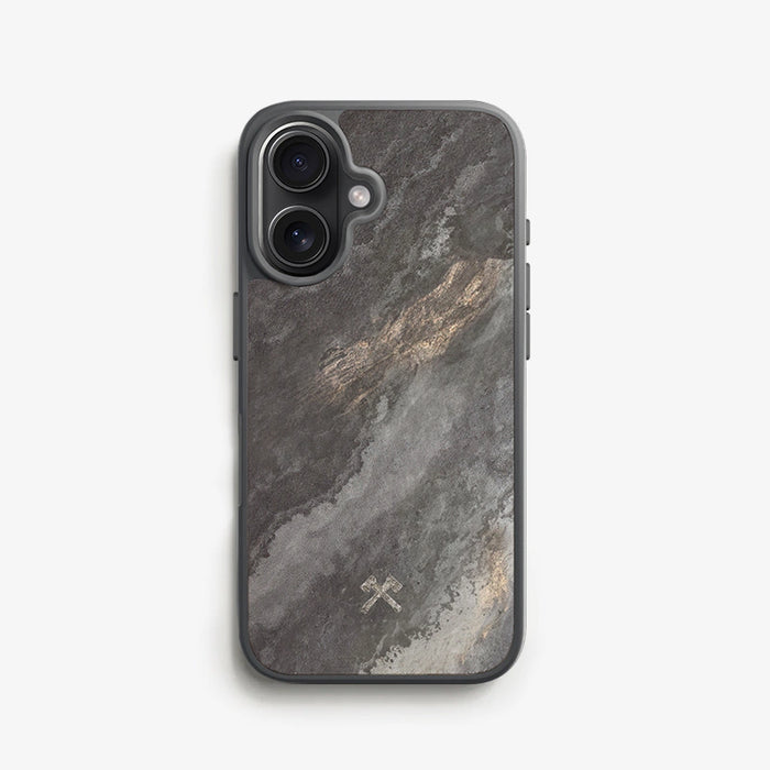 Woodcessories - Coque MagSafe Pierre - iPhone 16 - Camo Gris
