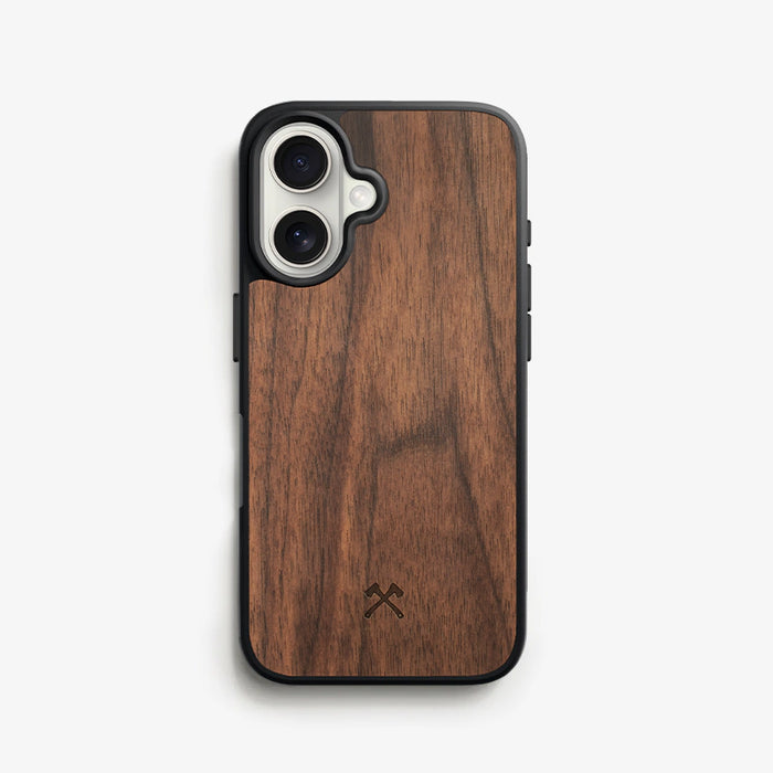 Woodcessories - MagSafe Bumper Case aus Holz - iPhone 16 - Walnuss