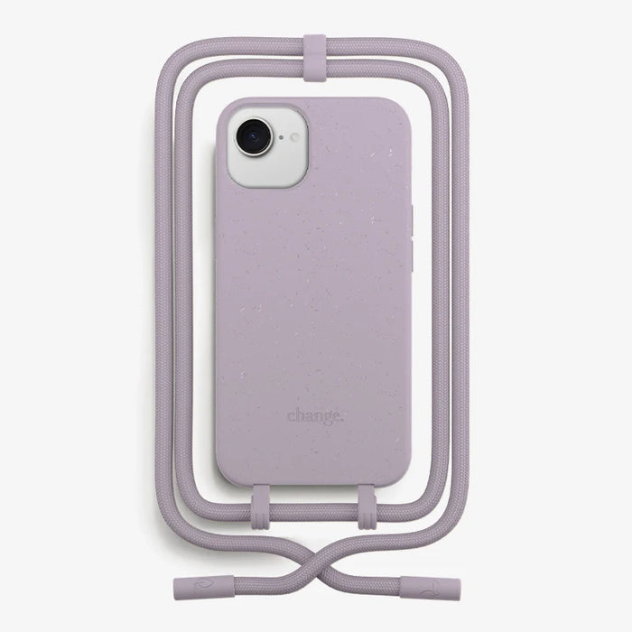 Woodcessories - Coque iPhone 16e avec Cordon détachable - Lilas