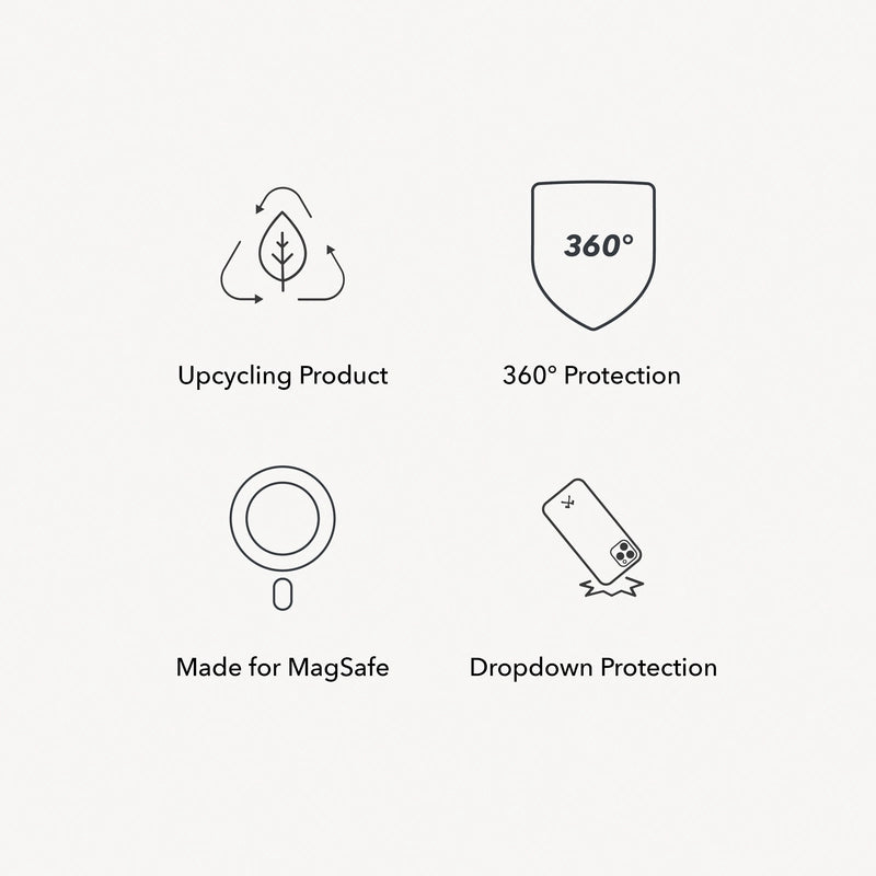 Housse transparente MagSafe pour Iphone 13 noir/clair