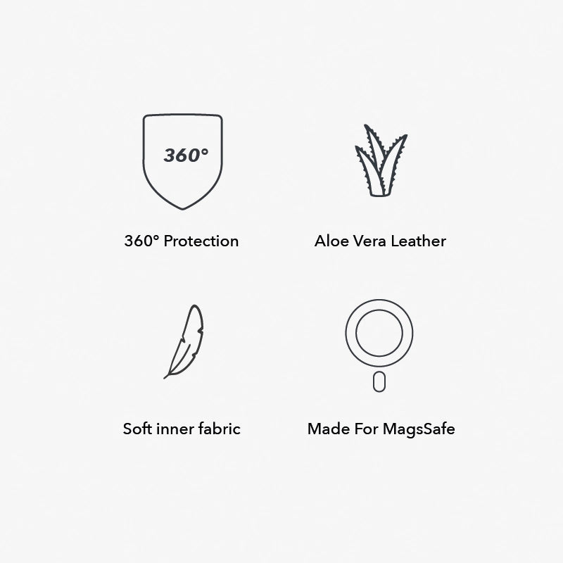 Étui en cuir végétalien pour iPhone 15 Pro Max brun