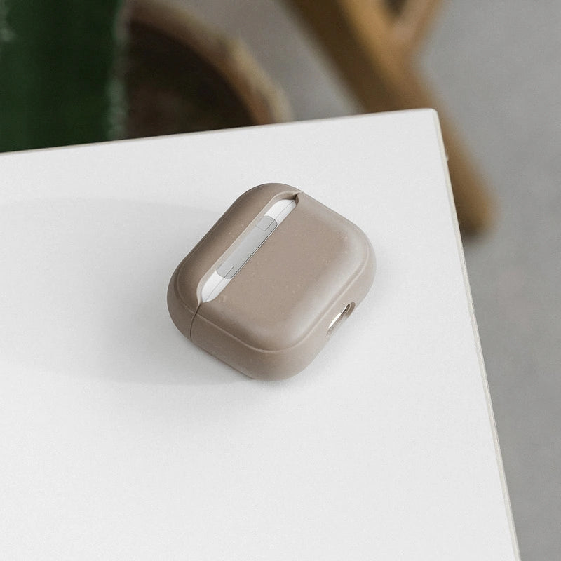 Housse AirPods durable taupe marron