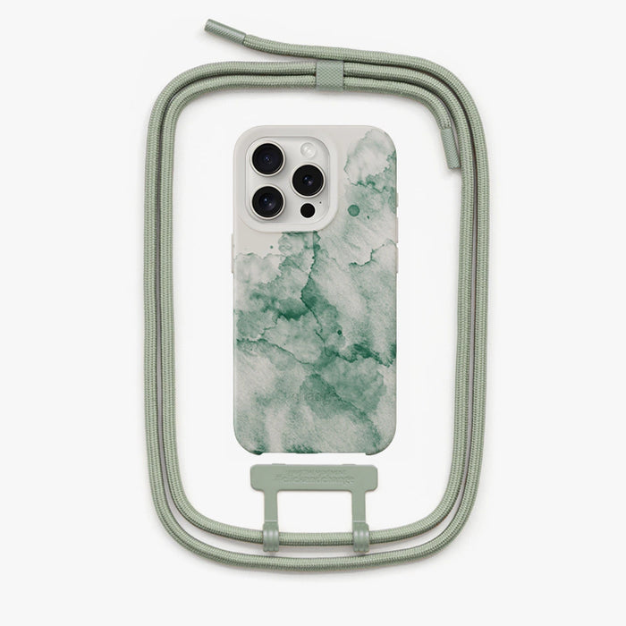 Woodcessories - Handykette abnehmbar – iPhone 16 Pro - Aqua Grün
