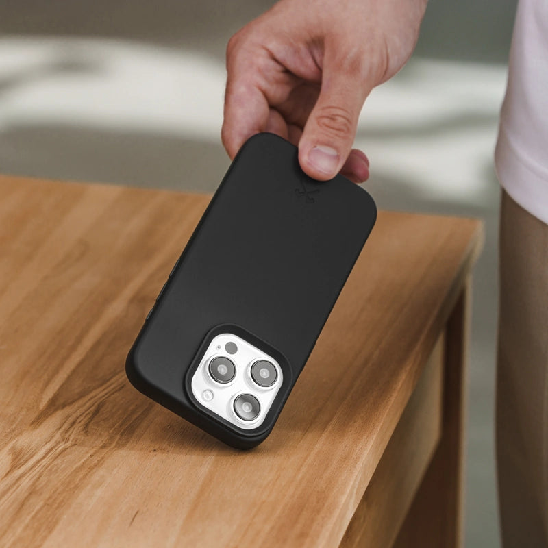 Iphone 15 coque durable bio pour portable noir