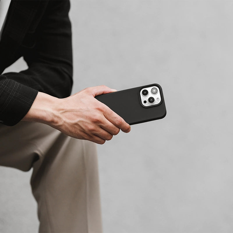 Iphone 15 coque durable bio pour portable noir