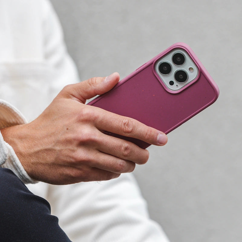 iPhone 13 Pro Max Étui pour téléphone portable durable rouge vin