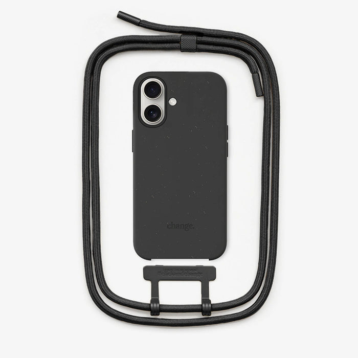 Woodcessories - Handykette abnehmbar – iPhone 16 - Schwarz