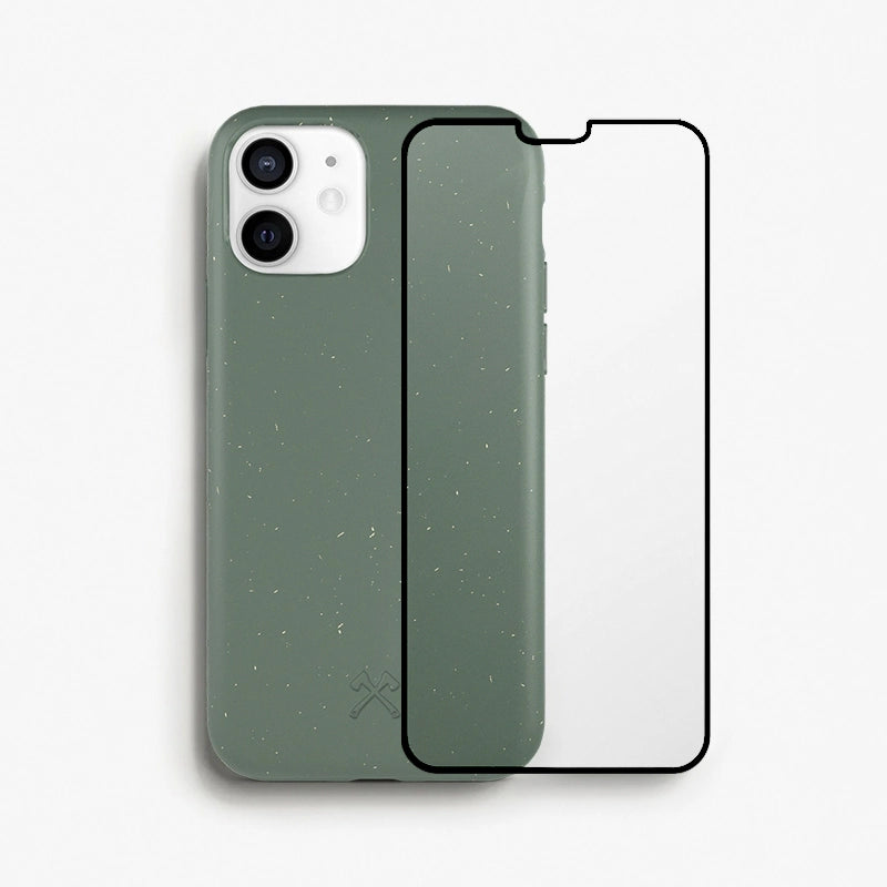 Bio Case + Fullscreen verre blindé iPhone 11 vert