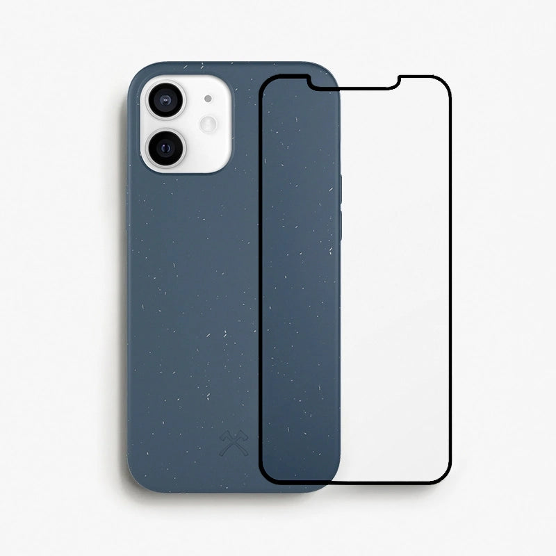 Bio Case + Fullscreen verre blindé iPhone 12 Navy