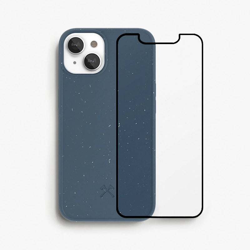 Bio Case + Fullscreen verre blindé iPhone 13 Navy