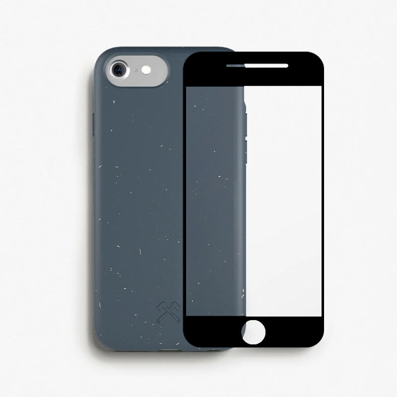 Bio Case + Fullscreen verre blindé iPhone SE 2/3 Navy