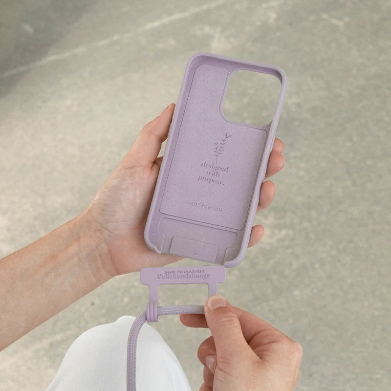 Iphone 12/ 12 Pro Chaîne pour téléphone portable détachable Violet