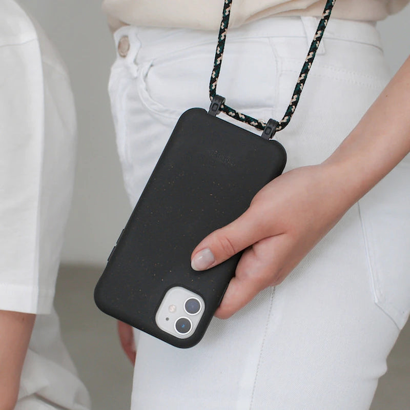 Iphone 13 Mini Chaîne pour téléphone portable détachable Noir