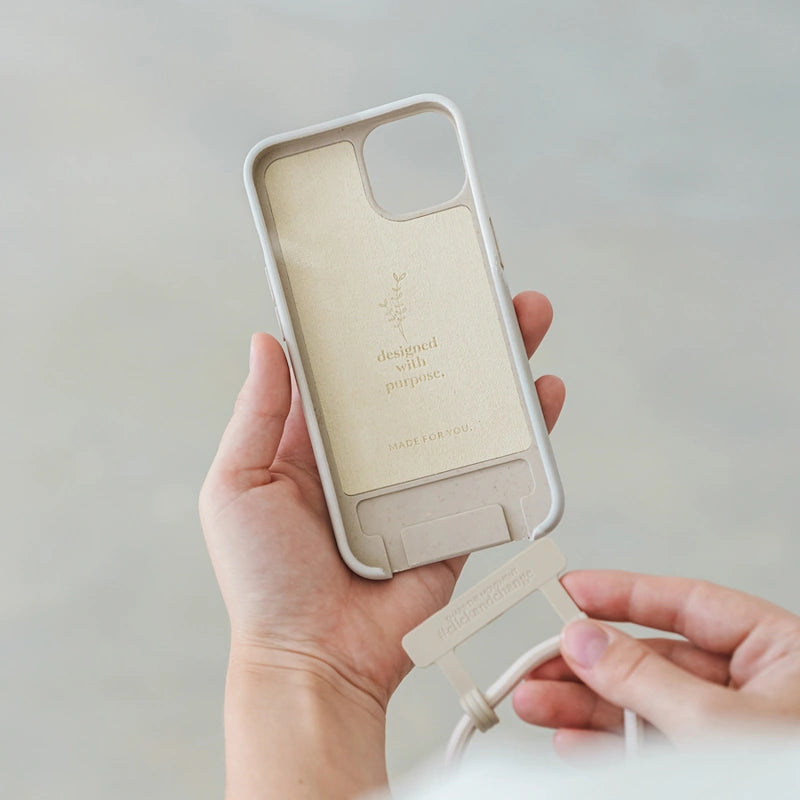 IPhone 14 Pro Coque Cordon Détachable Crème Blanc