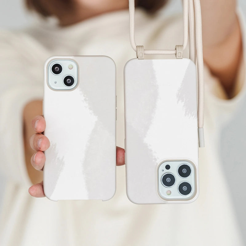 IPhone 13 Mini Chaîne pour téléphone portable détachable Crème Blanc