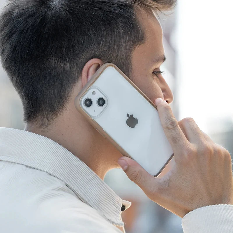 Iphone 13 étui transparent pour téléphone portable marron