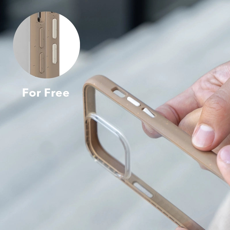 Iphone 13 étui transparent pour téléphone portable marron