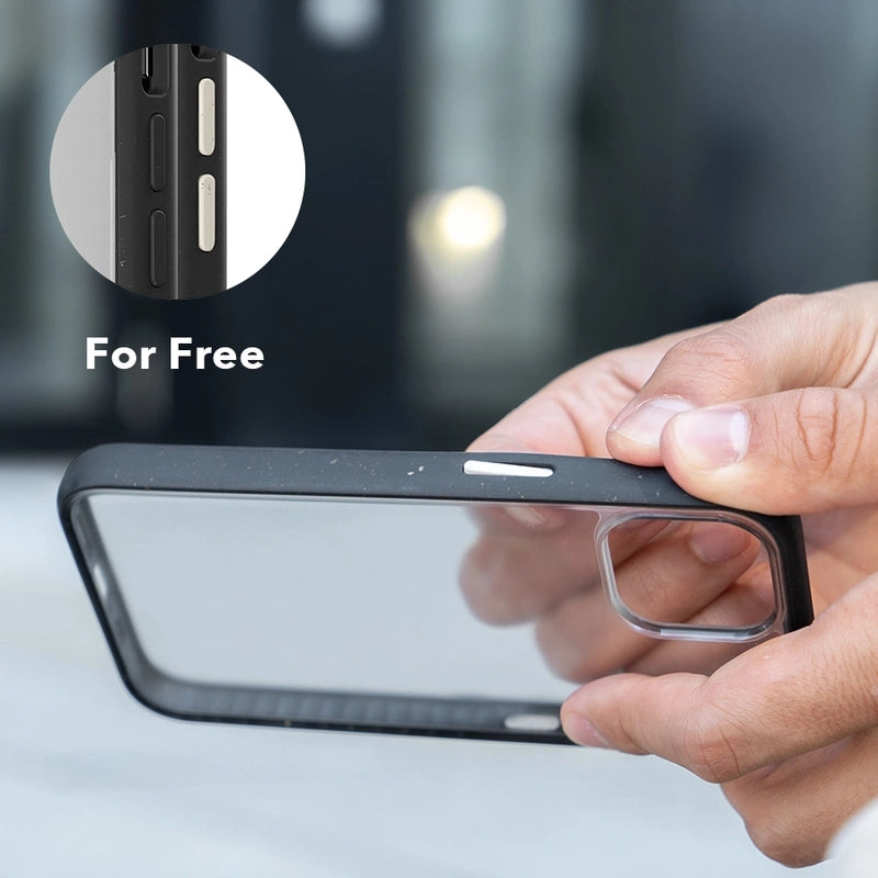 Iphone 13 étui transparent pour téléphone portable noir