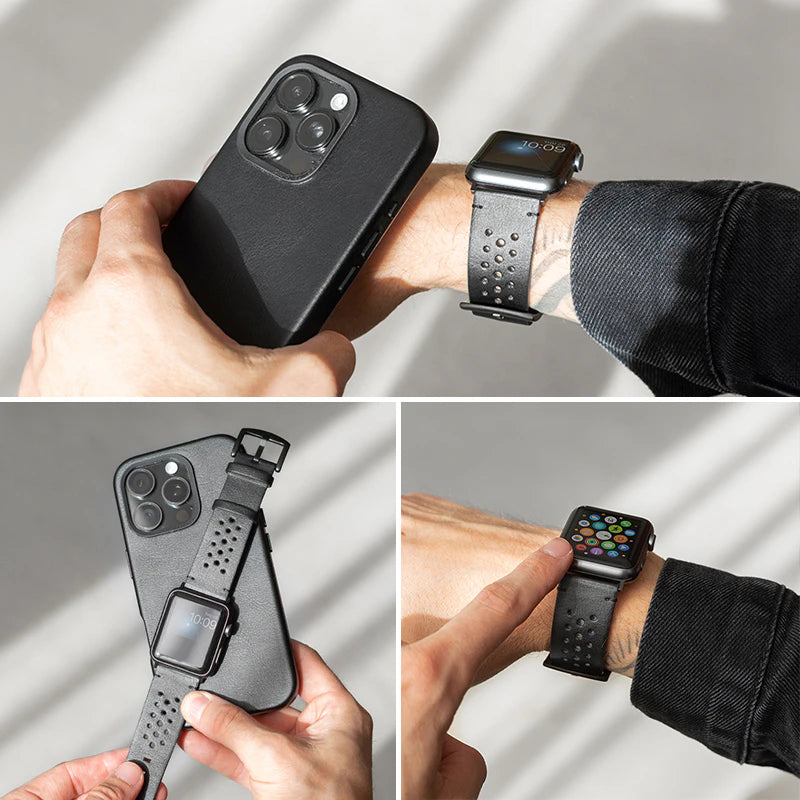 Bracelet Apple Watch en cuir Vegan