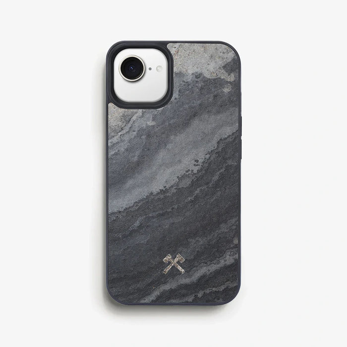 Woodcessories - Coque MagSafe Pierre - iPhone 16e - Camo Gris