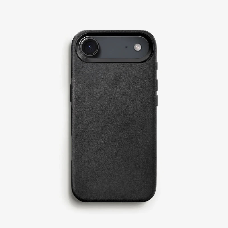 Étui en cuir végétalien iPhone 17 Air noir
