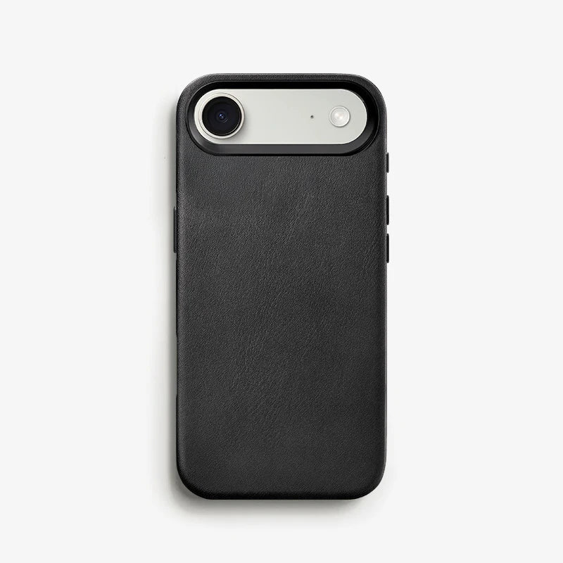 Étui en cuir végétalien iPhone 17 Air noir