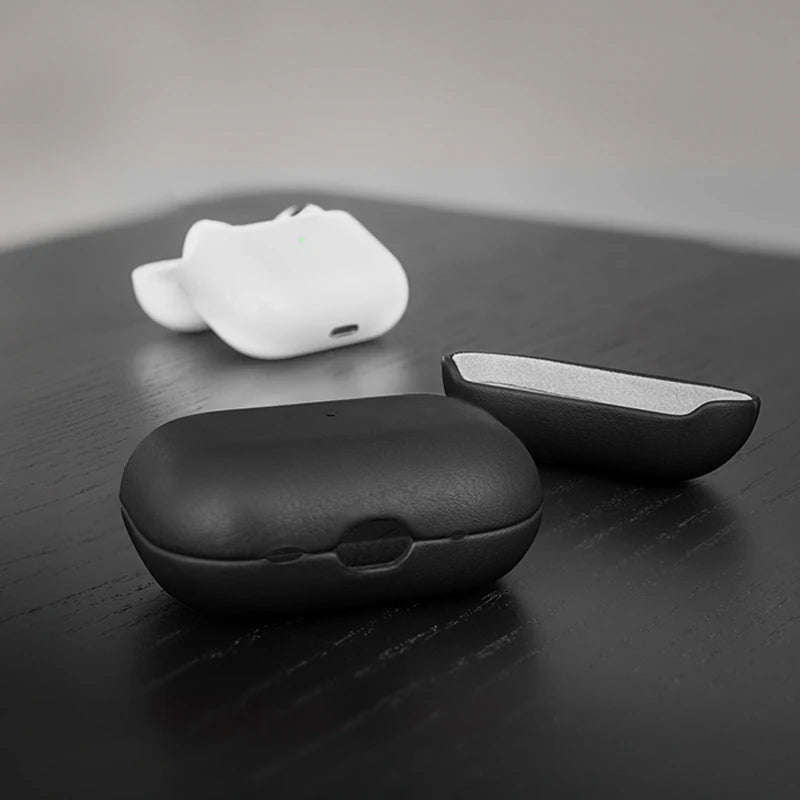 AirPods Pro Housse en cuir noir Vegan