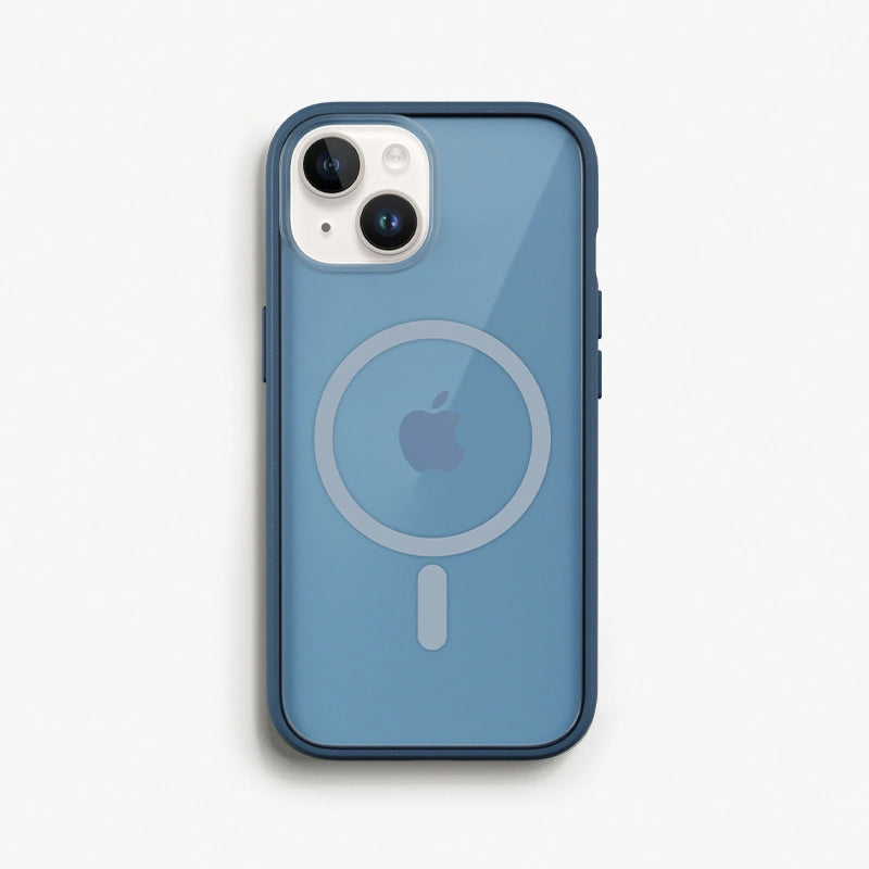 iPhone 15 Clear Case MagSafe bleu/mat
