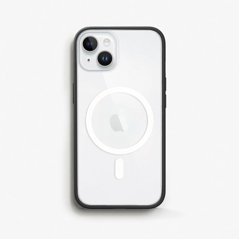 Étui transparent MagSafe pour Iphone 15 - noir/clair