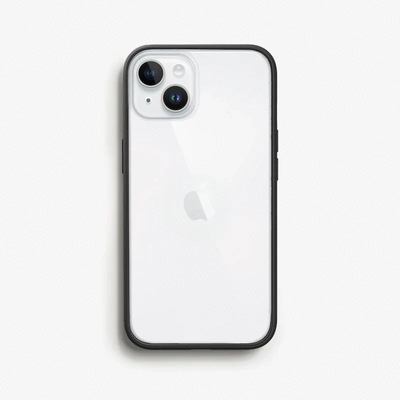 Iphone 14 étui transparent pour téléphone portable noir