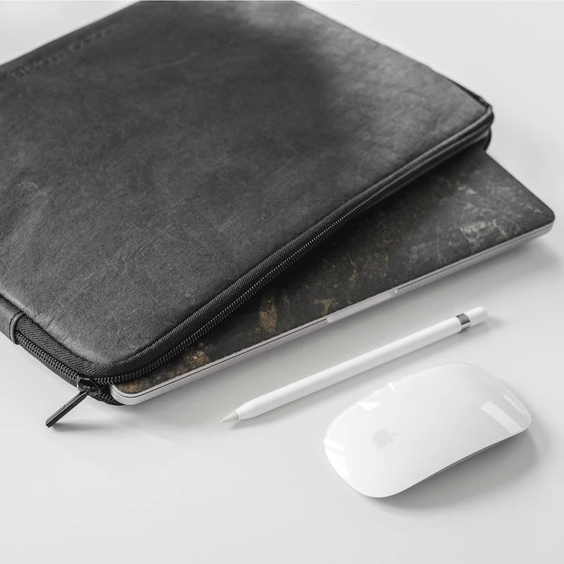 Sacoche pour ordinateur portable Woodcessories Housse pour ordinateur  portable rembourré avec la pochette du MacBook 15 - 16 pouces Gris -  durable, en papier