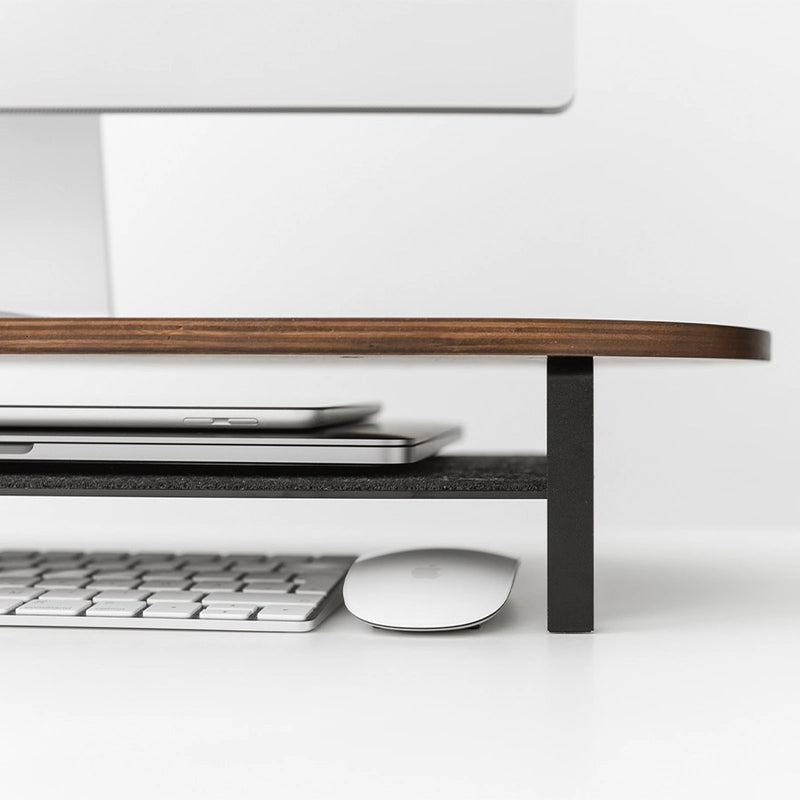 Bureau en bois avec support écran intégré - LDSZXNE - 100x50x75cm