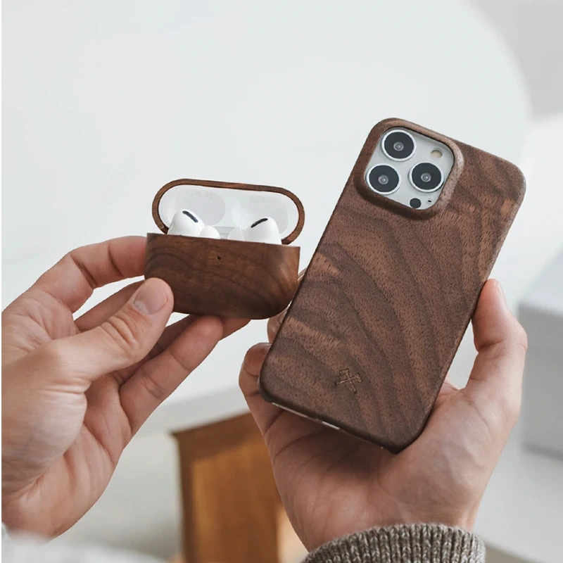 Étui en bois fin pour iPhone