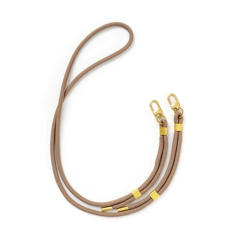 Cordon amovible taupe/doré