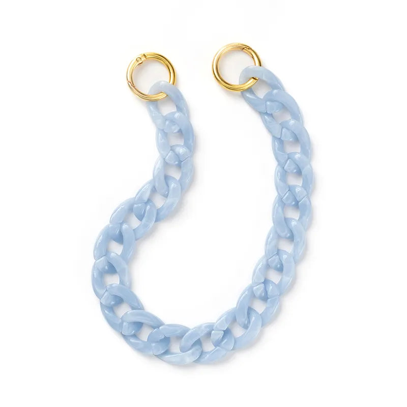 Chaîne amovible en résine courte bleue